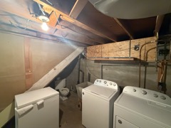 Unfinished Basement Laundry